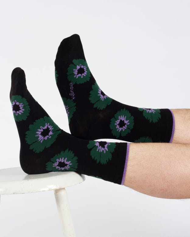 Flower Power Bamboo Crew Socks UK 711